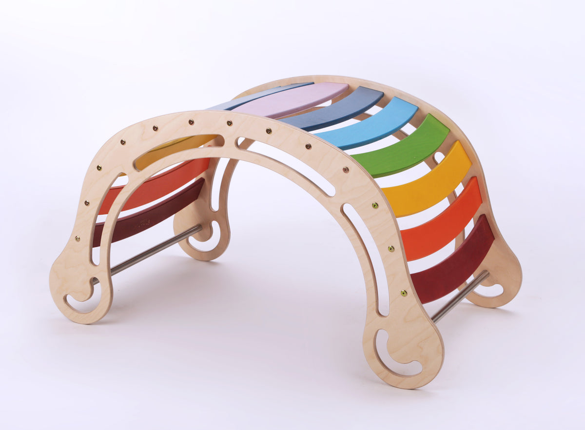 Rocker Object Extra Large Rainbow Rocker (With Ramp Add On Option) – Wooden, Sensory ...